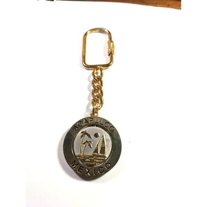 Acapulco Mexico Spinner Keychain Sailboat Palm Tree